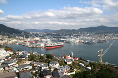 佐世保湾を一望